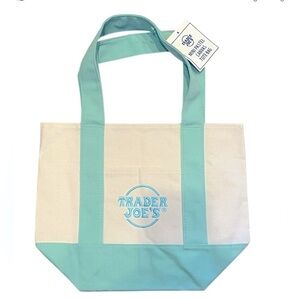 TRADER JOE'S Mint Canvas Mini Tote‎